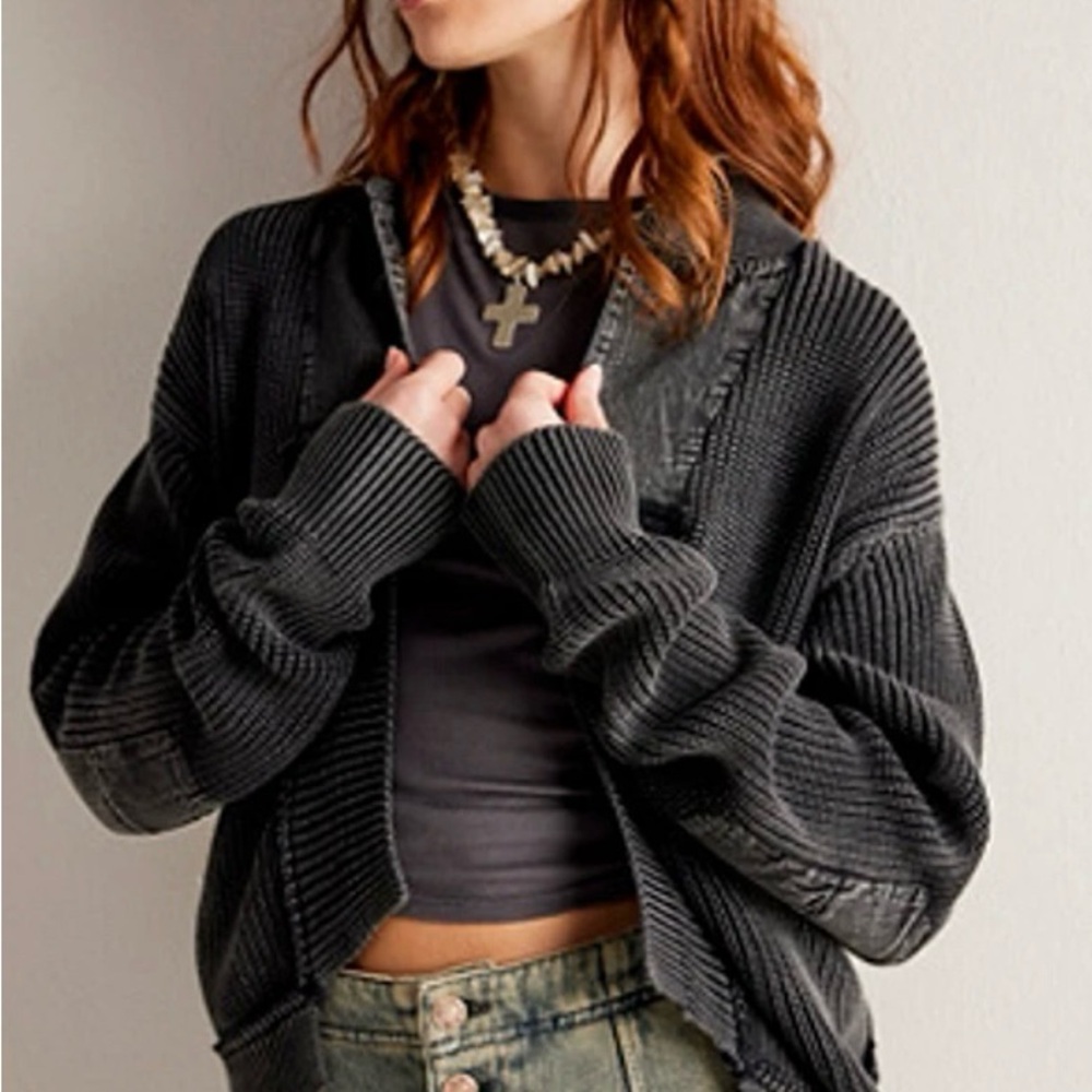 Free People We The Free Worn Thru Surplus Cardi